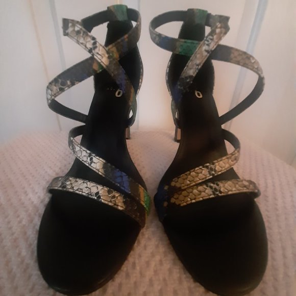 Multi-Color Strappy Heels - Picture 4 of 7